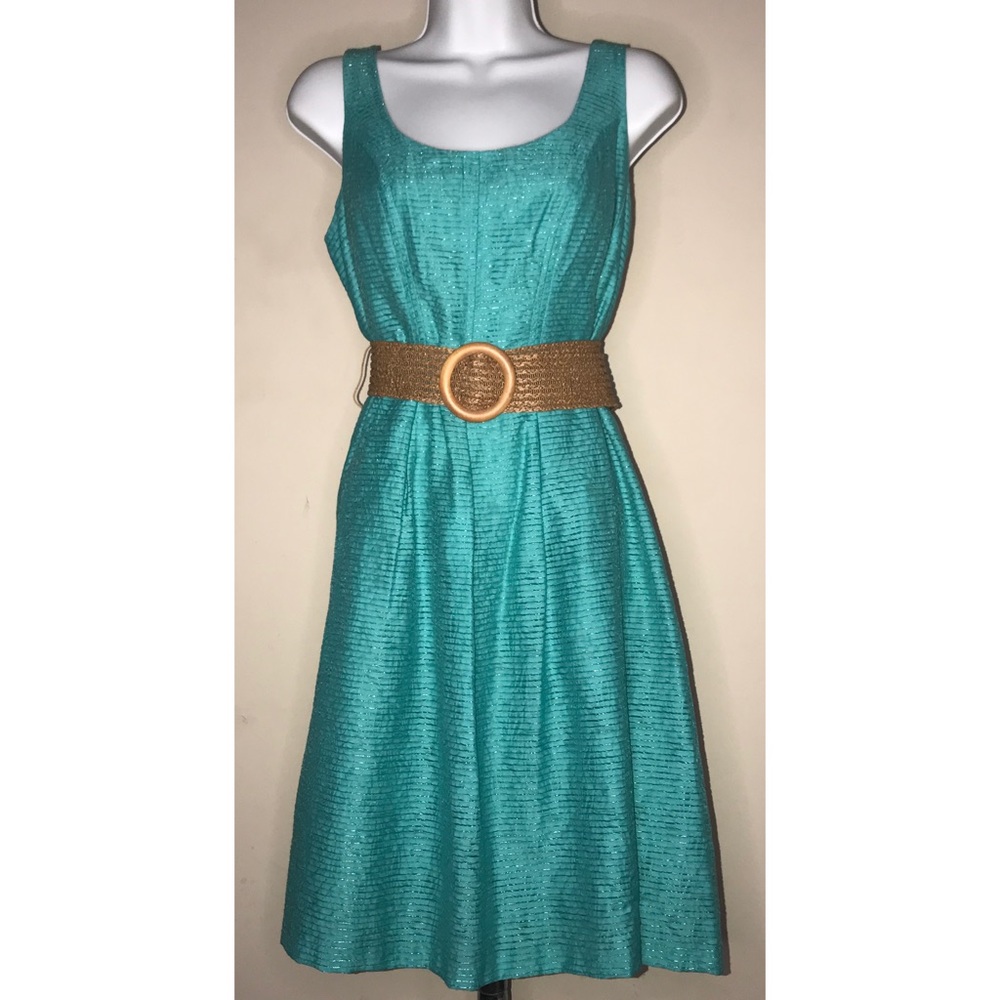 NINE WEST:Woman’s Green Size 6 Small MIDI Sundress